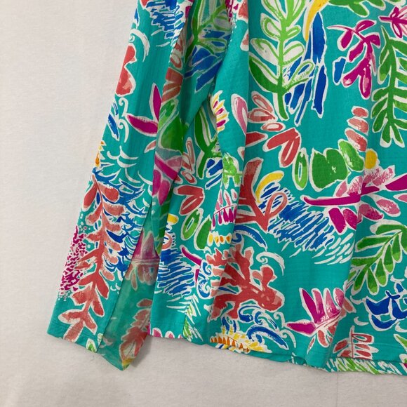 IBKUL size XXL Colorful Artsy Quarter Zip Long Sleeve Top Outdoor Golf Active - Picture 4 of 9